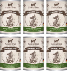 Купить влажные корма для собак Natural Trail: Natural Trail NATURAL TRAIL PIES pusz.400g COUNTRY WILDBOAR, RABBIT, VENISON /6