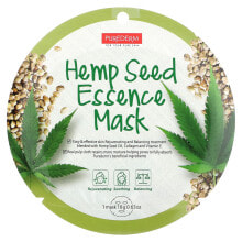 Купить корейские маски для лица Purederm: Hemp Seed Essence Beauty Mask, 12 Sheets, 0.63 oz (18 g) Each