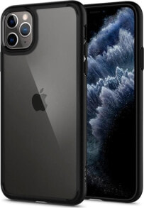 чехол пластмассовый с черным ободком IPHONE 11 PRO Spigen