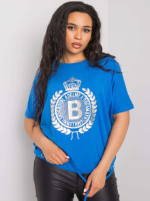 Женские футболки Женская футболка голубая свободного кроя Factory Price