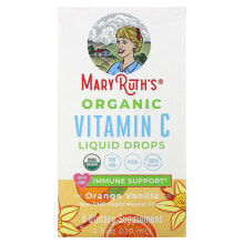 Витамин С maryRuth Organics, Органический витамин C в жидких каплях, апельсин и ваниль, 120 мл (4 жидк. Унции)