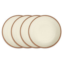 Q Squared potter Terracotta Melaboo 4-Pc. Dinner Plate Set