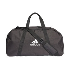 Мужские спортивные сумки Мужская спортивная сумка серая текстильная маленькая для тренировки с ручками через плечо Adidas Tiro DU M