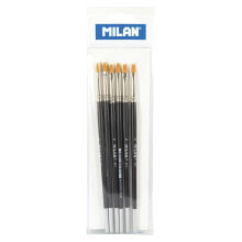 MILAN ´Premium Synthetic´ Cat´S Tongue Paintbrush With Short Handle Series 641 No. 6