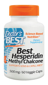 Витамины и БАДы для сердца и сосудов Doctor's Best Hesperidin Methyl Chalcone Метилхалкон гесперидина 500 мг 60 растительных капсул