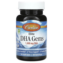 Carlson, Elite DHA Gems, 1000 мг, 30 мягких таблеток