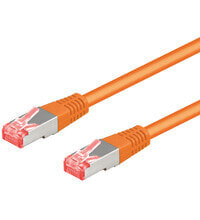 Кабели и разъемы для аудио- и видеотехники Goobay Cat6a-1000, 10m сетевой кабель Оранжевый 93704