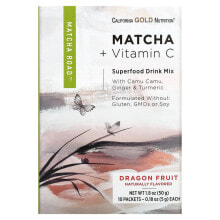 Суперфуды california Gold Nutrition, МАТЧА ДОРОГА, Матча + витамин С - драконий фрукт, 10 шт.