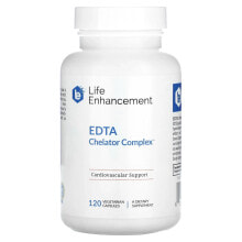 Витамины и БАДы для улучшения памяти и работы мозга Life Enhancement, EDTA Chelator Complex, 120 вегетарианских капсул