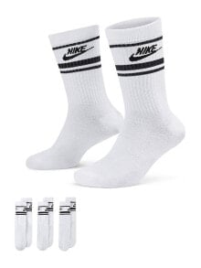 Nike Everyday Essential 3 pack socks in white/black купить в аутлете