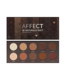 Affect Naturally Matt Pressed Eyeshadow Palette Палетка матовых теней для век 10 оттенков, 20 г