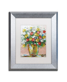Trademark Global hai Odelia 'Spring Flowers in a Vase 6' Matted Framed Art - 11