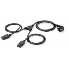 EQUIP IEC 90º To 2xIEC M/F Power Cord 1.8 m