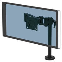 Fellowes Vista Single Monitor Arm - Monitor Mount for 10KG 32 Inch Screens - Adjustable Monitor Desk Mount - Pan 180° Rotation 360° - VESA 75 x 75/100 x 100 - Black - Clamp - 10 kg - 81.3 cm (32