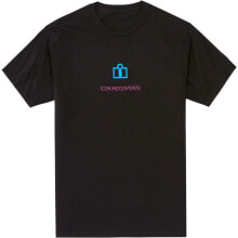 Мужские спортивные футболки мужская спортивная футболка черная с надписью ICON MFG Short Sleeve T-Shirt