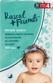 Купить детские подгузники и средства гигиены Rascal+Friends: Windeln Gr. 4 (10-15 kg), 31 St