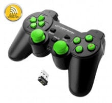Esperanza EGG108G игровой контроллер Геймпад ПК, Playstation 3 Аналоговый/цифровой USB 2.0 Черный, Зеленый