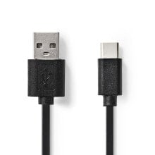 Nedis CCGB60600BK10 USB кабель 1 m 2.0 USB B USB A Черный