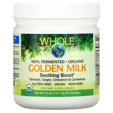 Клетчатка natural Factors, Whole Earth &amp; Sea, Golden Milk Soothing Boost, 4.4 oz (124.7 g)