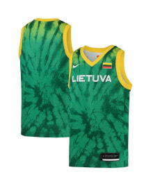 Youth Boys Green Lithuania Basketball 2020 Summer Olympics Replica Team Jersey