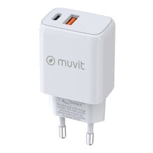 MUVIT FOR CHANGE QC 3.0 18W + PD 25W USB-A And USB-C Wall Charger