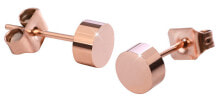 Женские серьги стальные серьги с покрытием из розового золота Troli Hit KE-005