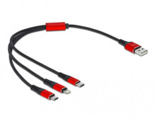 DeLOCK 86708 USB кабель 0,3 m USB 2.0 USB A Черный, Красный