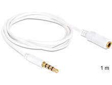 DeLOCK 3.5mm 1m аудио кабель 3,5 мм Белый 84480
