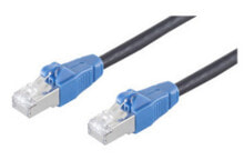 Кабели и разъемы для аудио- и видеотехники s-Conn BS08-27045 сетевой кабель 3 m Cat6a S/FTP (S-STP) Черный