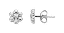 Ювелирные серьги Tender silver earrings Flowers Fleur Stones ESER01951100
