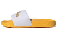 adidas Adilette Shower Slides 休闲运动拖鞋 女款 白黄色 / Спортивные тапочки Adidas Adilette Shower Slides GZ5931