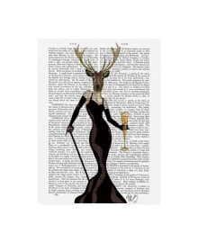 Trademark Global fab Funky Glamour Deer in Black Canvas Art - 36.5