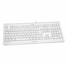 Купить клавиатуры Cherry: Клавиатура Cherry JK-1068ES-0 Белый Серый Испанская Qwerty