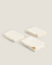 (pack of 3) waffle-knit cotton towel