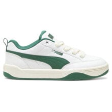 Puma Park Lifestyle Lace Up Mens Green, White Sneakers Casual Shoes 39508402