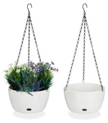 2 Blumenampeln mit Wasserspeicher - L