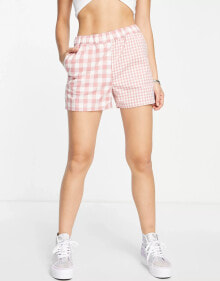 Купить женские шорты Vans: Vans Mixed Up gingham shorts in pink
