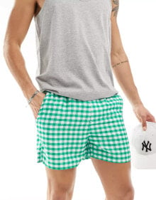 Купить мужские плавки и шорты Another Influence: Another Influence swim shorts in green gingham