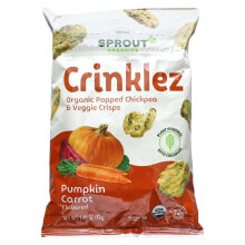 Crinklez, Organic Popped Chickpea & Veggie Crisp, 12 Months & Up, Cheddar & Spinach, 1.48 oz (42 g)