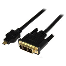 Компьютерные разъемы и переходники StarTech.com Micro HDMI - DVI-D, 1m Micro-HDMI Черный HDDDVIMM1M