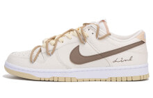 【定制球鞋】 Nike Dunk Low 字母 解构 高街 低帮 板鞋 男款 棕褐色 / Кроссовки Nike Dunk Low DV0831-003