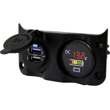 TALAMEX Switchpanel Add On With Double USB&Digital Voltmeter/Battery Indicator