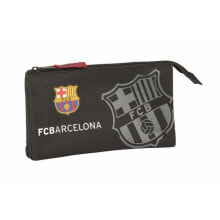 Школьные пеналы Пенал F.C. Barcelona 3 отделения, черный цвет