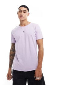 Купить мужские футболки и майки Brave Soul: Brave Soul raw edge t-shirt in pastel lilac