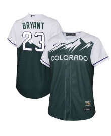 Youth Boys and Girls Kris Bryant Green Colorado Rockies 2022 City Connect Replica Player Jersey