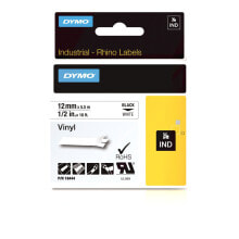 Laminated Tape for Labelling Machines Dymo 18444 White Black/White 12 mm