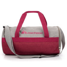 Мужские спортивные сумки мужская спортивная сумка серая красная текстильная средняя для тренировки с ручками через плечо Meteor Siggy 74561 fitness bag