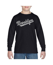 LA Pop Art big Boy's Word Art Long Sleeve T-shirt - Brooklyn Neighborhoods