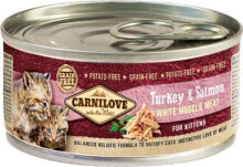 Купить влажные корма для кошек CARNILOVE: Carnilove CARNILOVE KOT pusz.100g KITTEN TURKEY SALMON