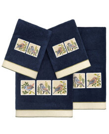 Linum Home textiles Turkish Cotton Belinda Embellished Fingertip Towel Set, 2 Piece